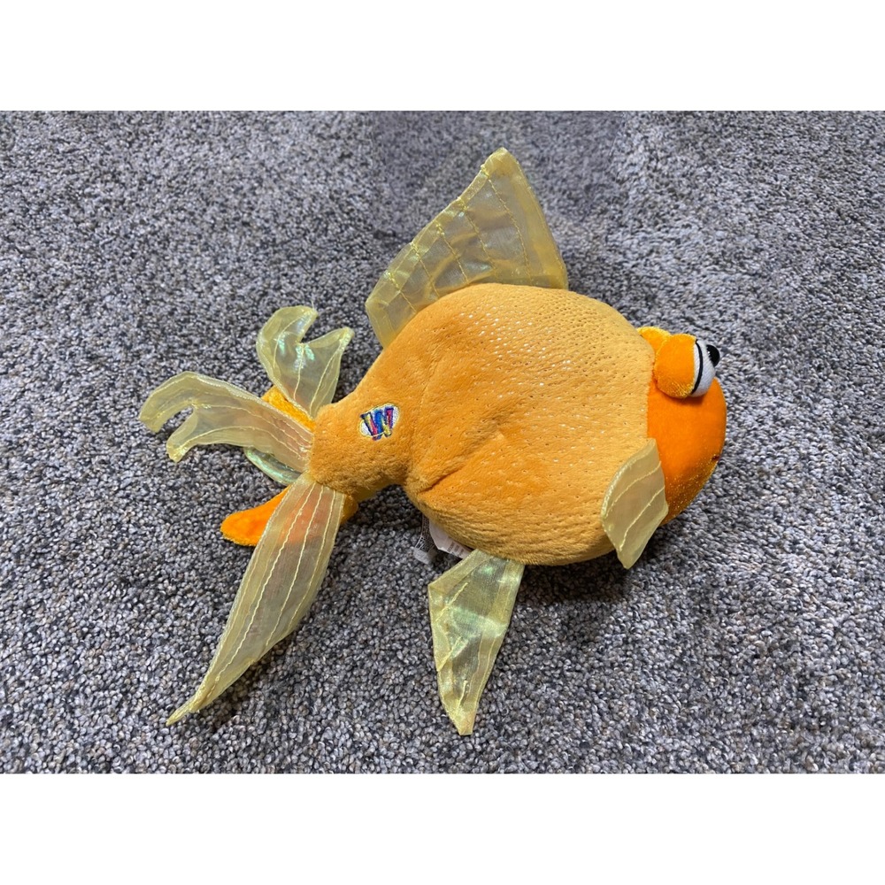 Ganz Webkinz Goldfish Unisex OS Orange‎ Excellent Shimmer Fins Plush Toy
